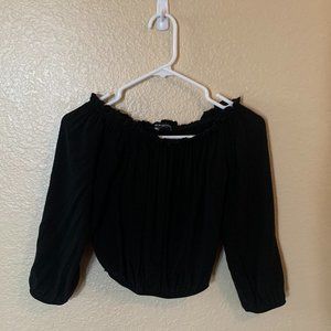 Brandy Melville Black Off The Shoulder Top